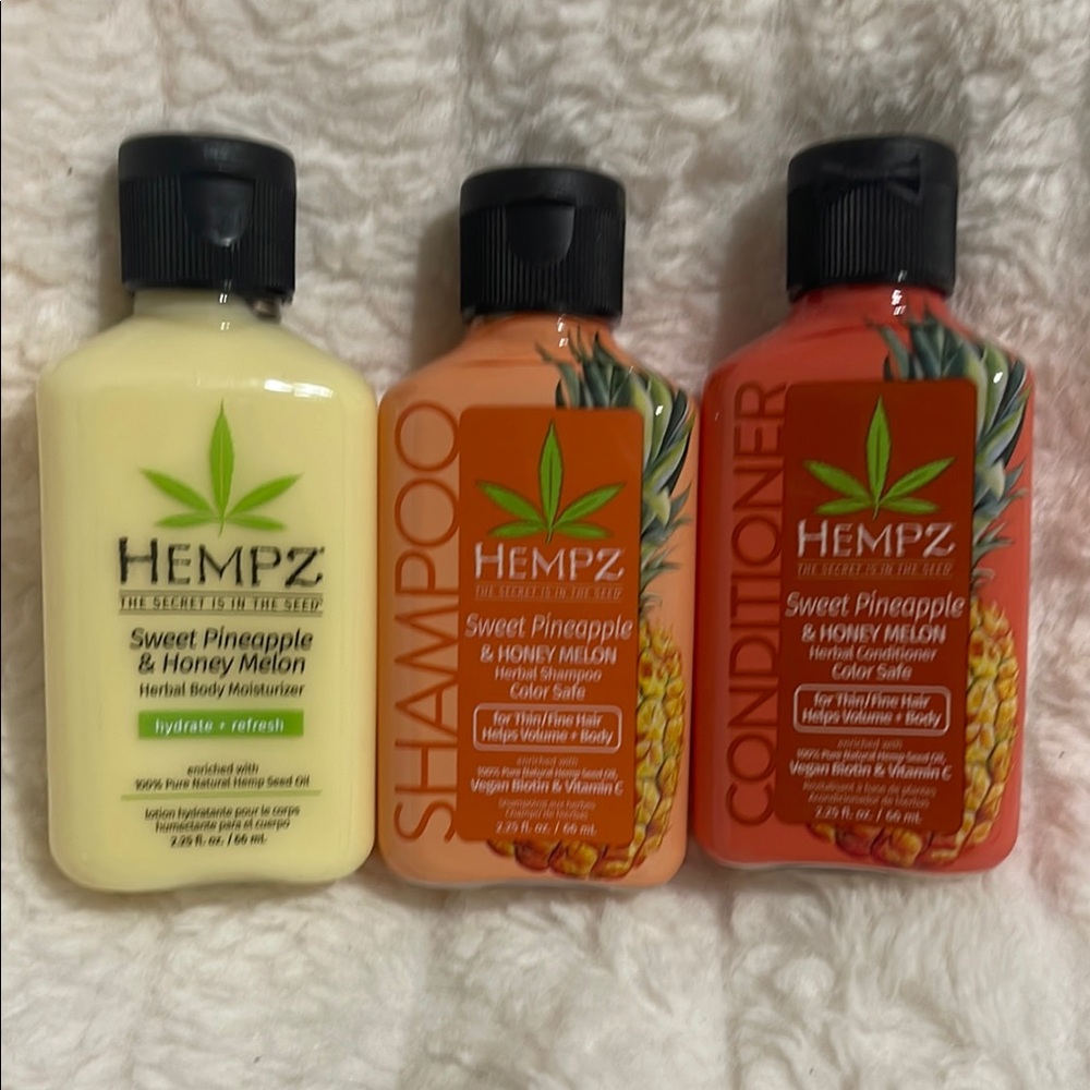 Hempz Sweet Pineapple & Honey Melon Bath Set - Yellow and Orange